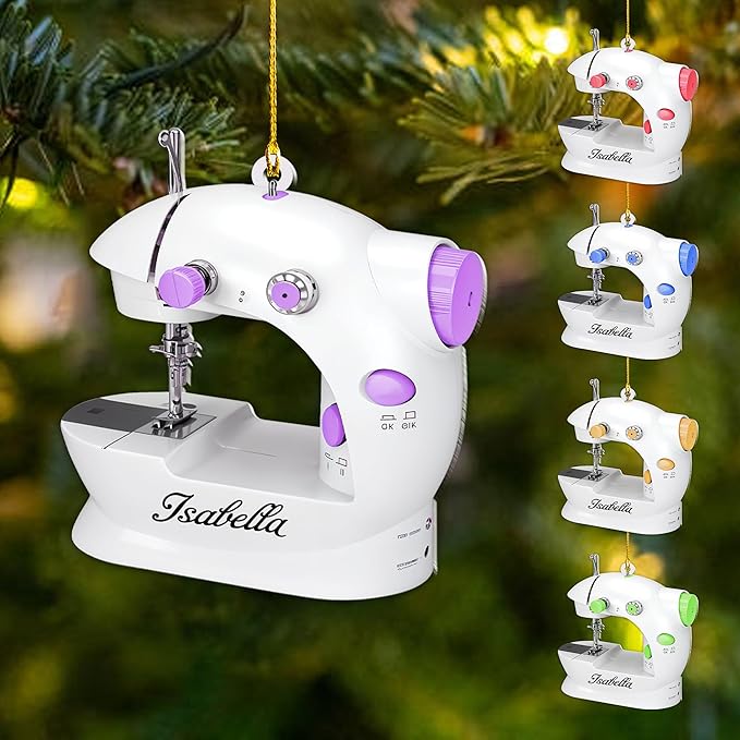 Custom Sewing Machine Ornament - Christmas Ornament Gift for Sewing Lovers LL25