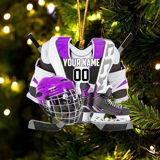 Custom ice Hockey Ornament N49