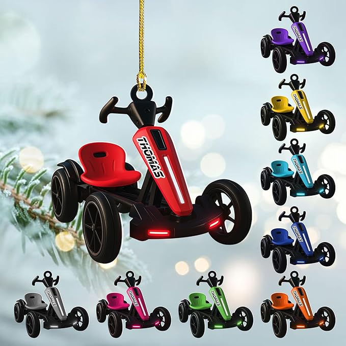 Personalized Go Kart Christmas Ornament N03