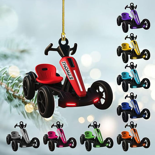 Personalized Go Kart Christmas Ornament N03