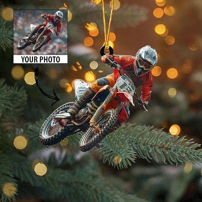 Personalized Dirt Bike Christmas Ornaments 2025 Custom Motocross Ornament Dirt bike Christmas Ornament NO6
