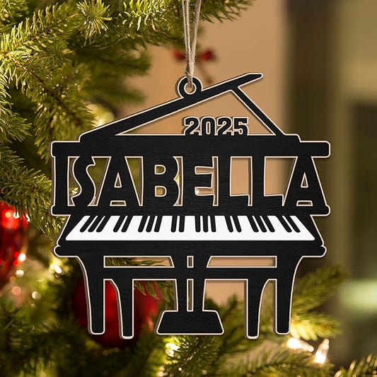 Custom Music Instrument Christmas Gift - Piano Ornament for Piano Lovers LL6