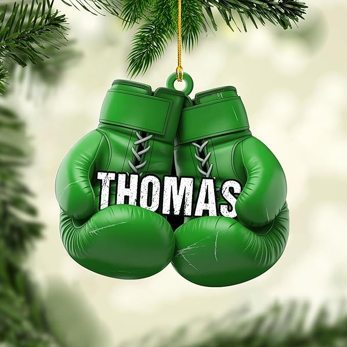 Personalized Boxing Gloves Christmas Ornament - Custom Name Boxing Ornament Gift LL27