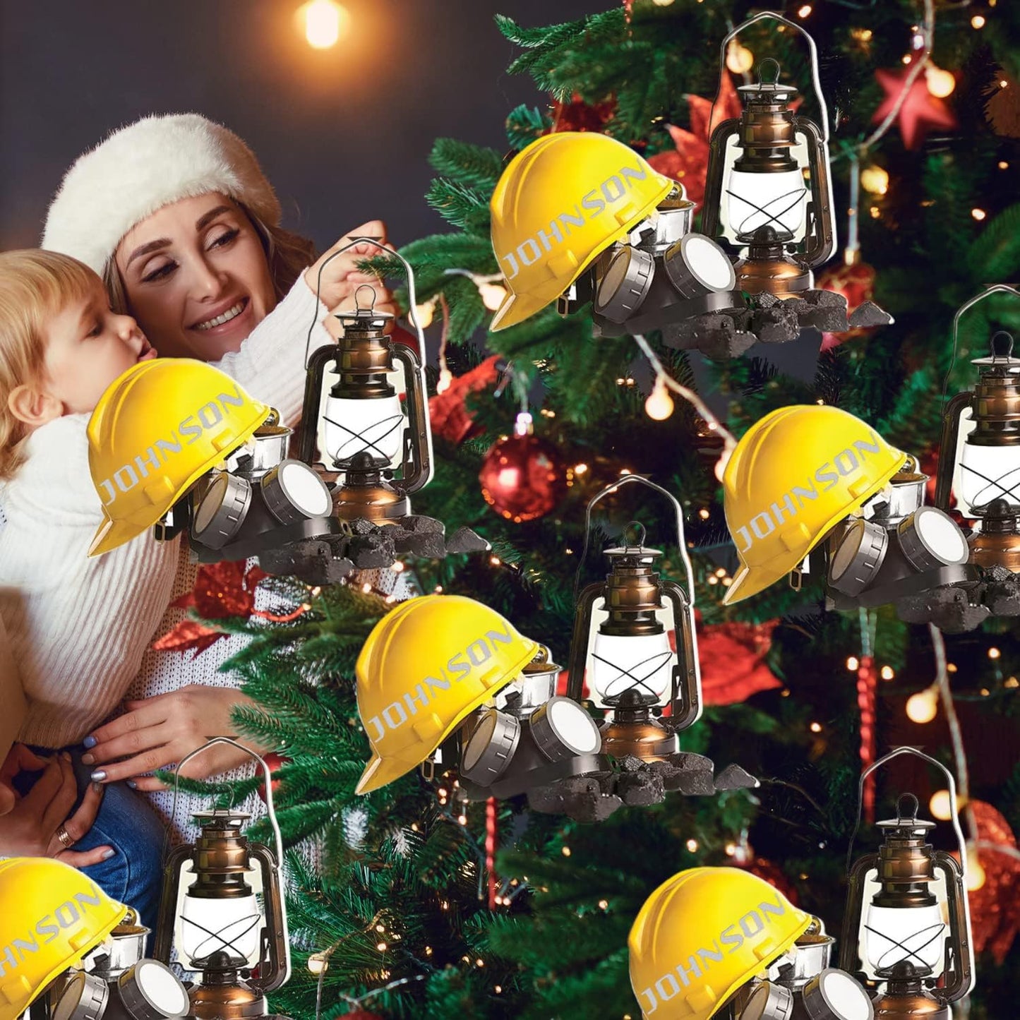 Custom Coal Miner Christmas Ornament – Personalized Name Decor Cmn2