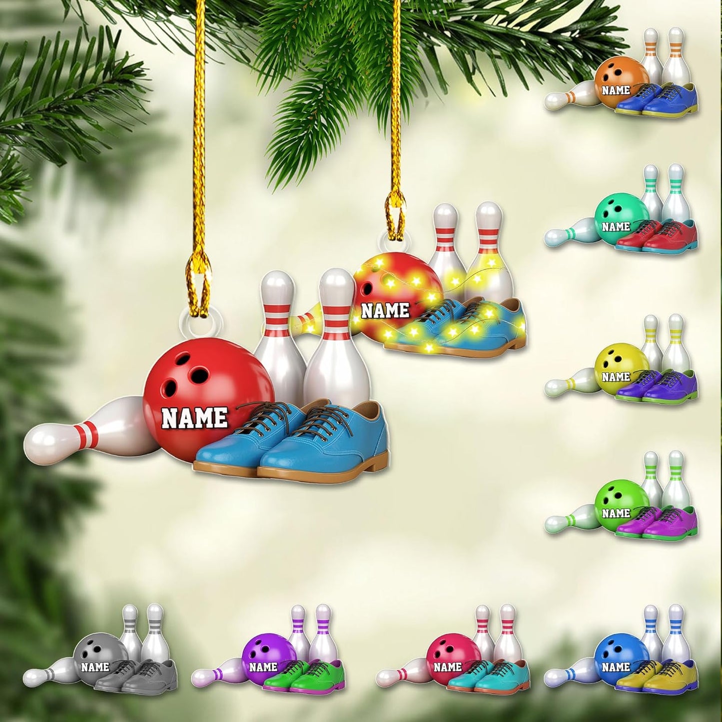 Custom Bowling Tools Ornament - Bowling Ornament Bowl 2