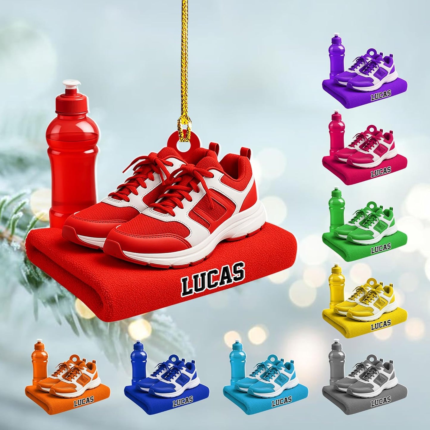 Custom Running Ornament – Personalized Marathon Acrylic Gift, Athlete Christmas Decoration TM22