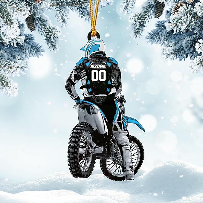 Personalized Dirt Bike Christmas Ornaments 2025 Custom Motocross Ornament Dirt bike Christmas Ornament N19