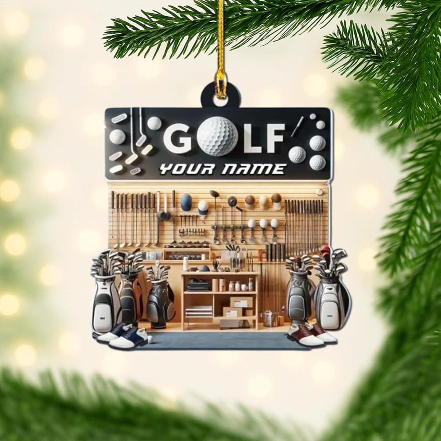 Personalized Golf Room Ornament - Golf Player Christmas Ornament 2