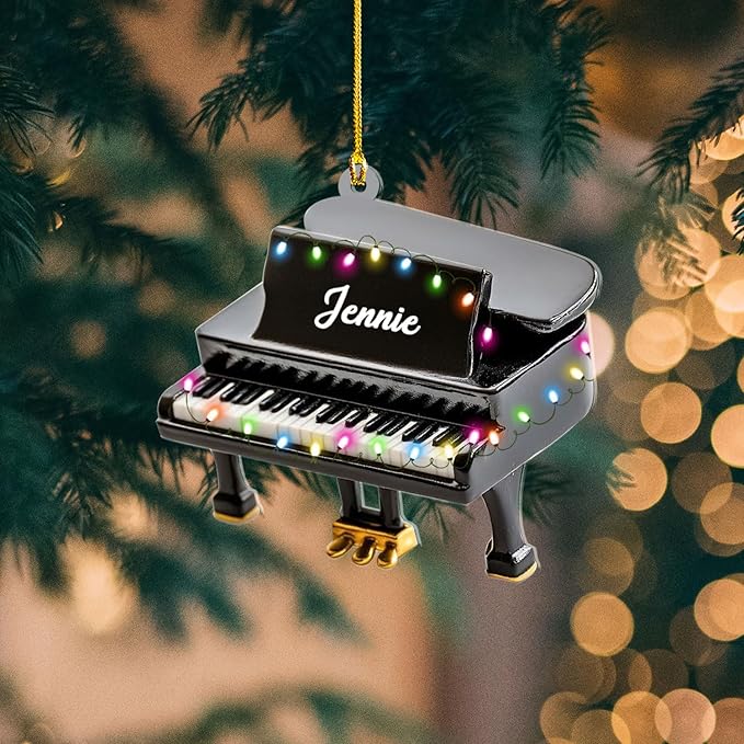 Personalized Music Instrument Christmas Gift - Piano Ornament for Piano Lovers LL30