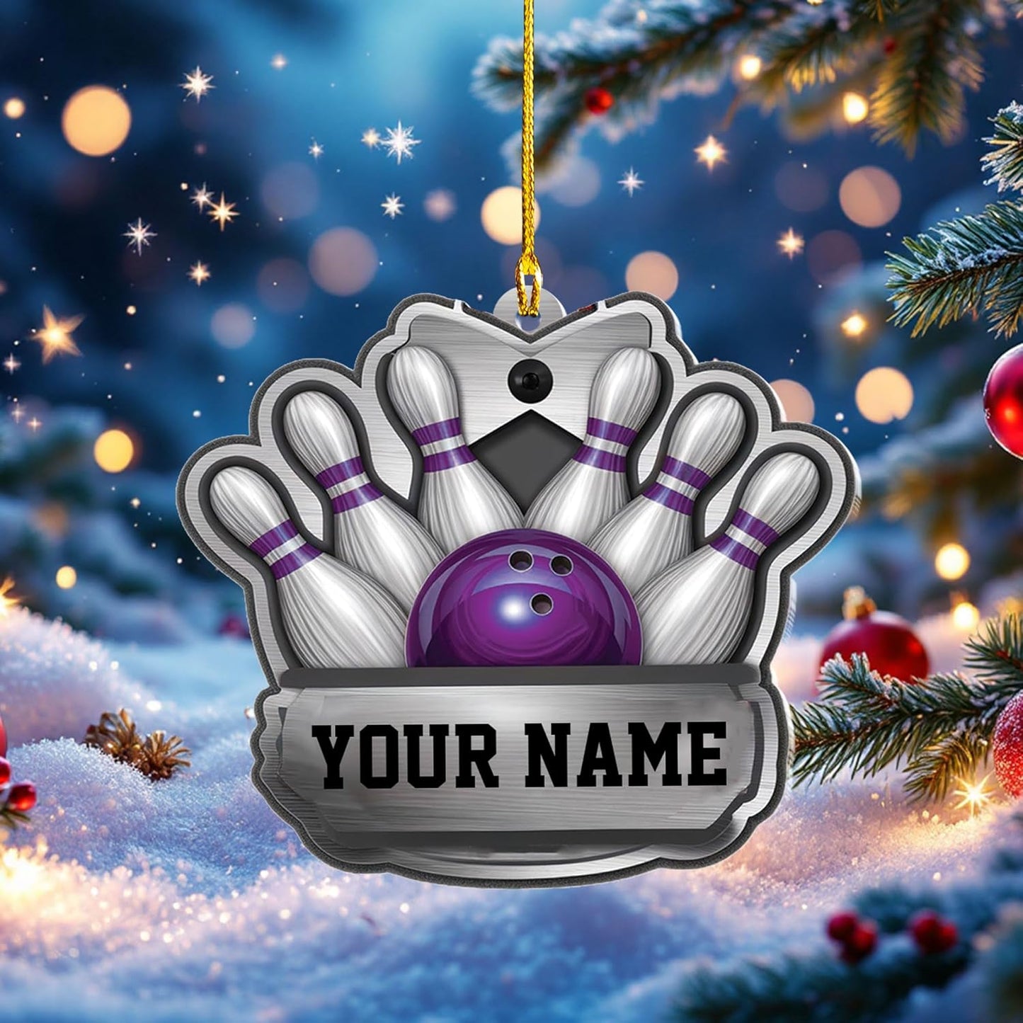 Custom Bowling Tools Ornament - Bowling Ornament Bowl 2