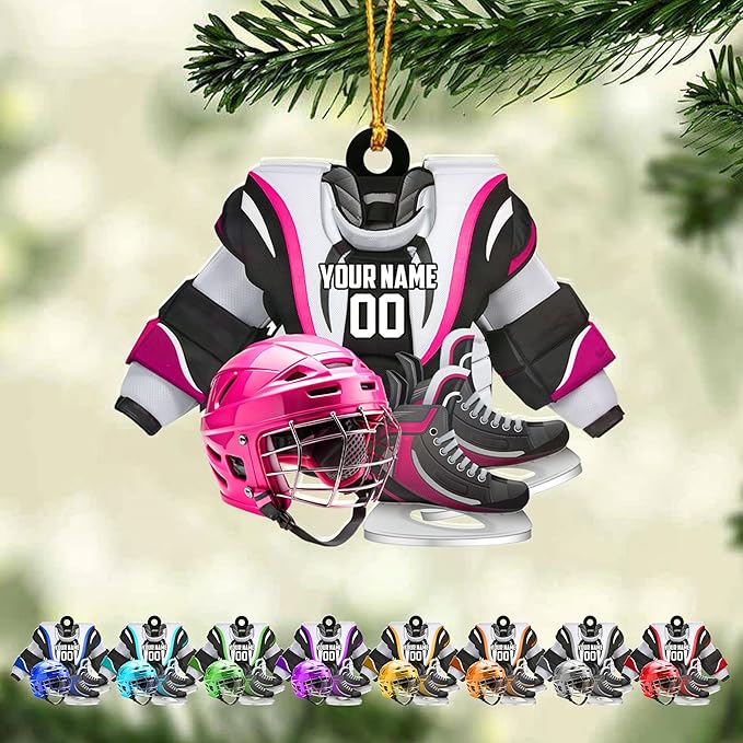 Custom ice Hockey Ornament N46