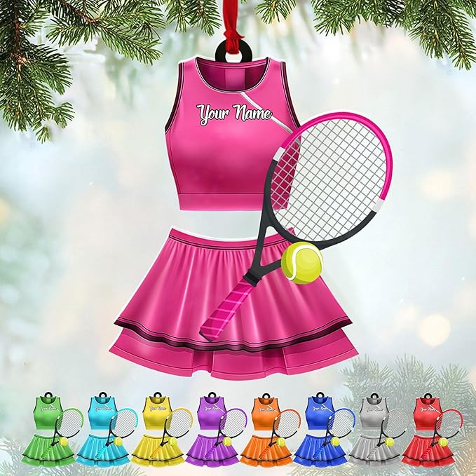 Personalized Tennis Christmas Ornament N13