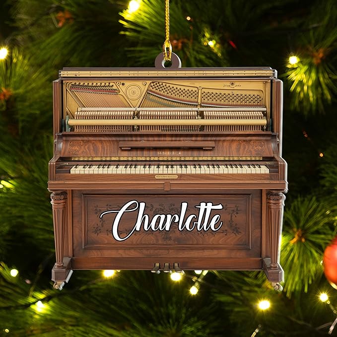 Custom Music Instrument Christmas Gift - Piano Ornament for Piano Lovers LL14
