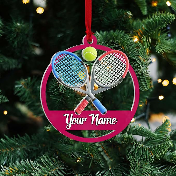 Personalized Tennis Christmas Ornament N20