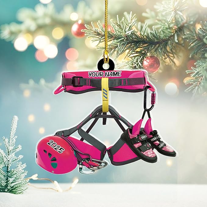 Personalized Rock Climber Christmas Gift for Mountaineers - Climbing Ornament LL20
