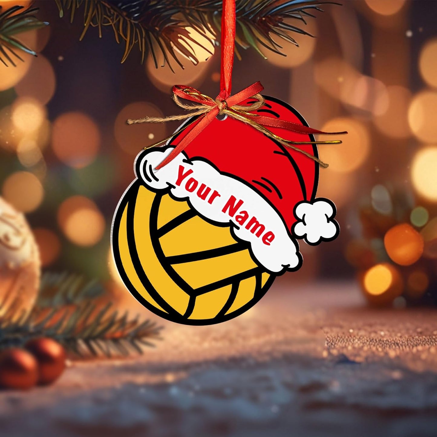 Custom Name Water Polo Christmas Ornament – Personalized Wayer Polo Ornament, Sport Holiday Tree Decoration TW9