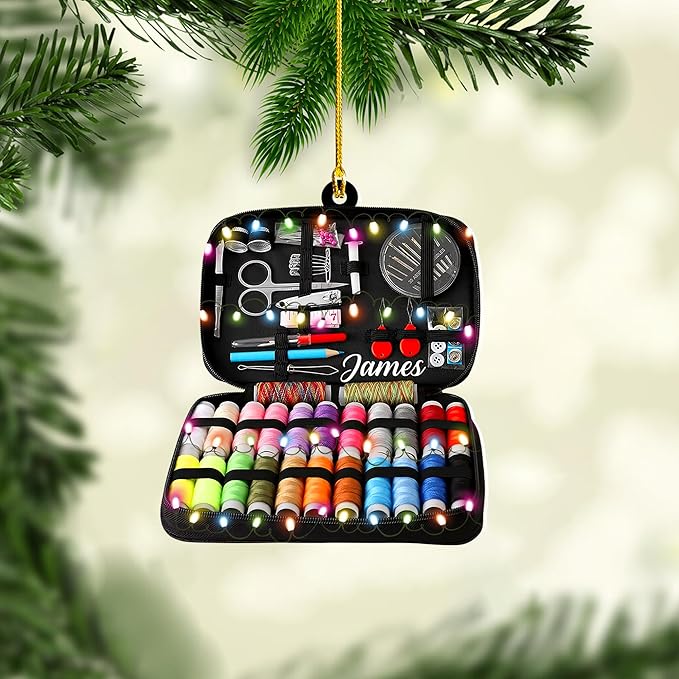 Custom Sewing Machine Ornament - Christmas Ornament Gift for Sewing Lovers LL30