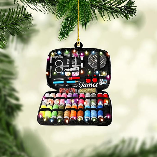 Custom Sewing Machine Ornament - Christmas Ornament Gift for Sewing Lovers LL30
