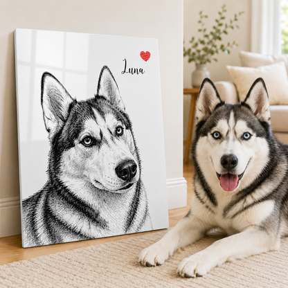 Custom Dog Metal Wall Art – Personalized Pet Portrait From Your Photo Gift For Dog Dad THUC99