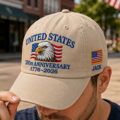 1776–2026 America Semiquincentennial Embroidered Vintage Baseball Cap for Patriots THUC99