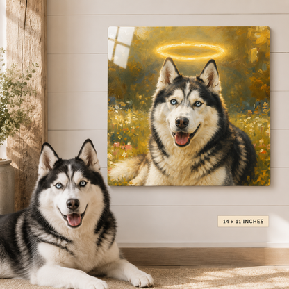 Personalized Pet Metal Wall Art – Custom Dog Portrait Print Gift For Dog Cat Lover THUC99