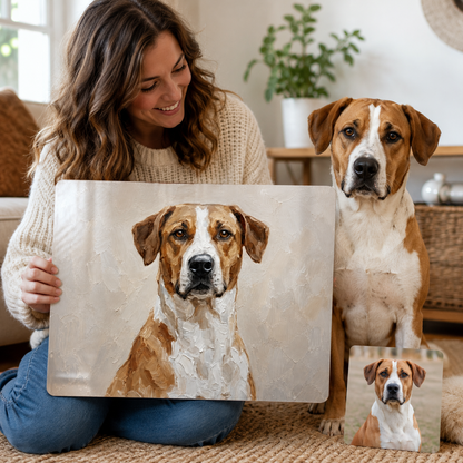 Custom Photo Dog Pet Metal Wall Art Print – Personalized Pet Portrait Gift For Dog  THUC99