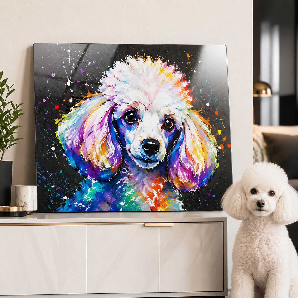 Custom Pet Metal Print – Personalized Dog Portrait Wall Decor Gift For Animal Lover THUC99