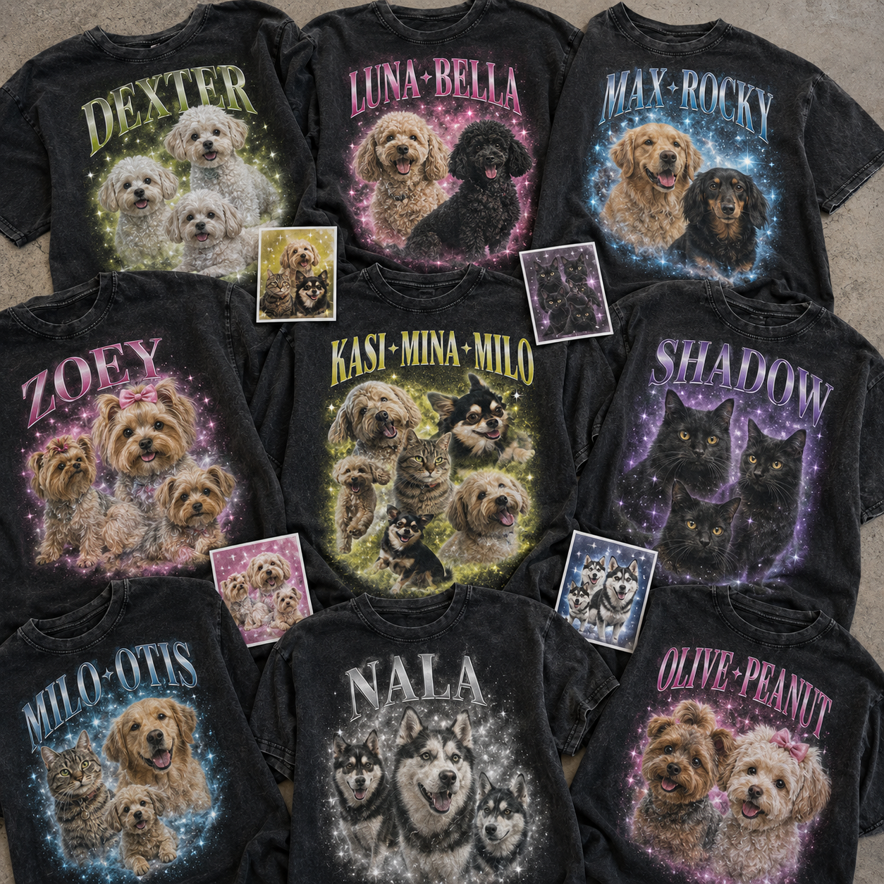 Custom Dog Photo Unisex Wash Shirt, Personalized Pet Lover T-Shirt | Dog Mom Gift THUC99