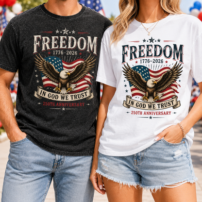 America 250th Anniversary T-Shirt Vintage Patriotic Wash T-shirt THUC99
