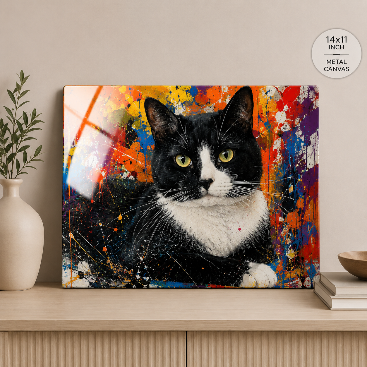 Personalized Pet Metal Wall Art – Custom Dog Portrait Print Gift For Dog Cat Lover THUC99