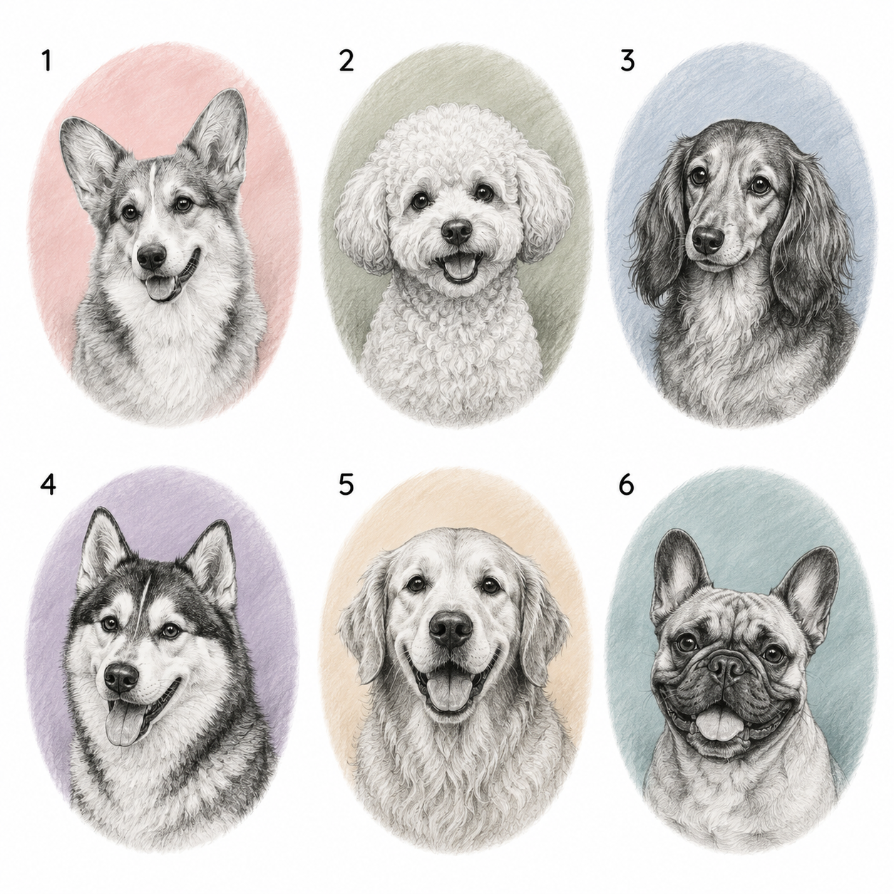 Custom Dog Photo Magnet, Personalized Pet Portrait Frame Dog Artwork Magnet THUC99