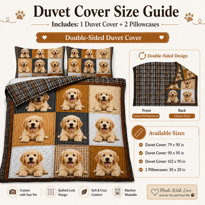 Personalized Dog Bedding Set With Photo, Custom Pet Sheet Set Gift THUC99