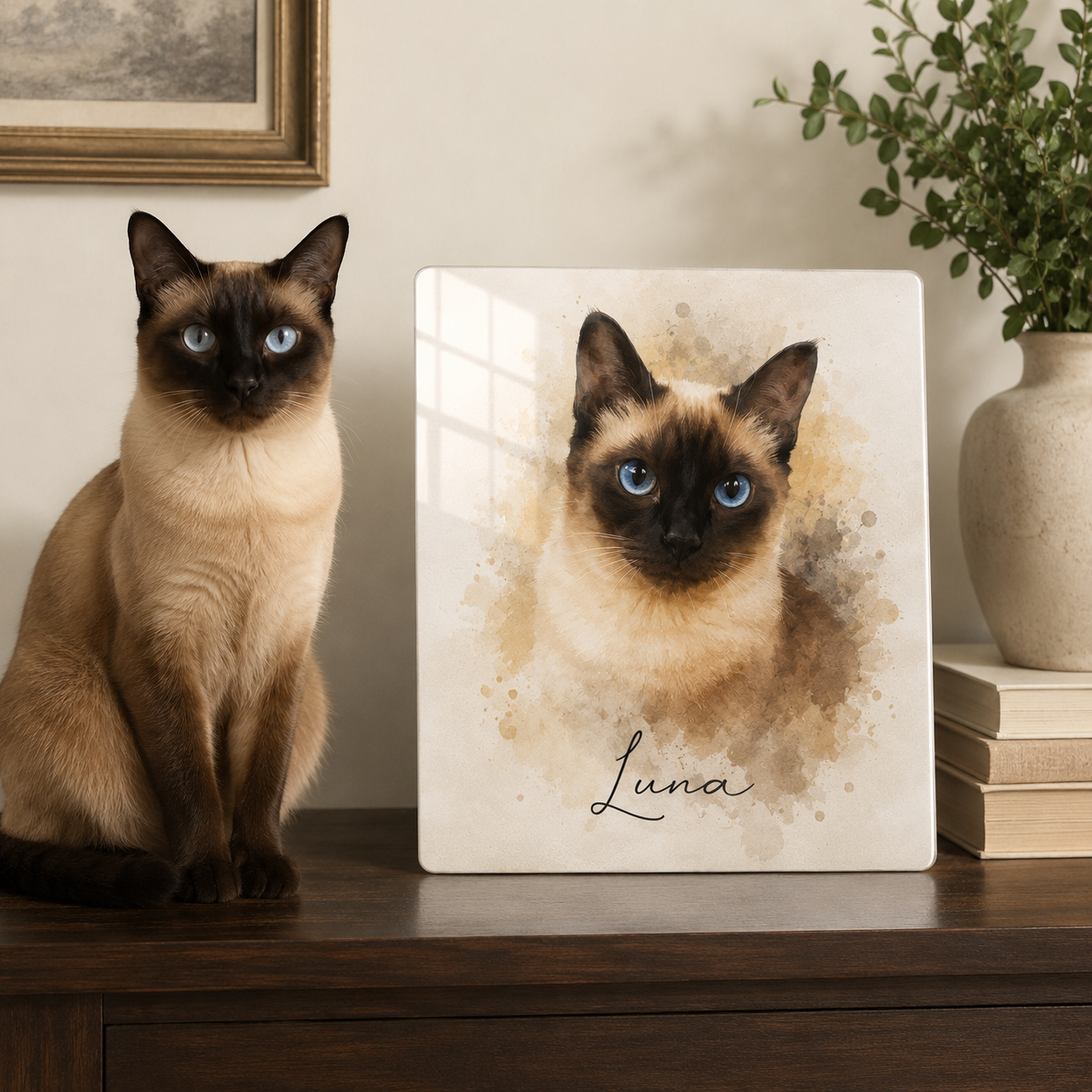 Custom Photo Pet Metal Print – Personalized Dog Portrait Wall Art Gift For Pet Lover THUC99