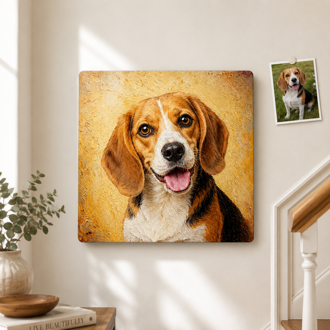 Custom Pet Portrait Metal Print – Personalized Dog Wall Art From Photo Gift For Pet Owner THUC99