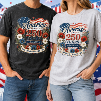 Semiquincentennial USA T-Shirt 1776–2026 Freedom Wash Shirt THUC99