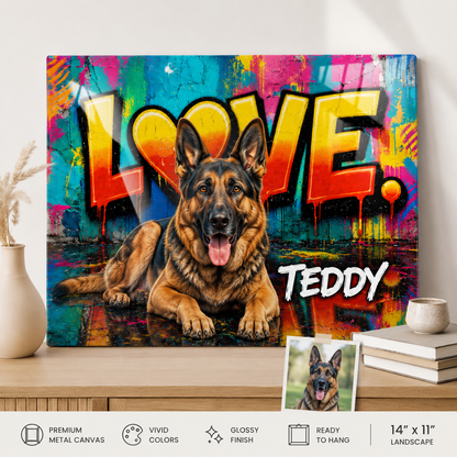 Custom Photo Dog Metal Wall Art – Personalized Pet Memorial Gift For Dog Cat Lover THUC99