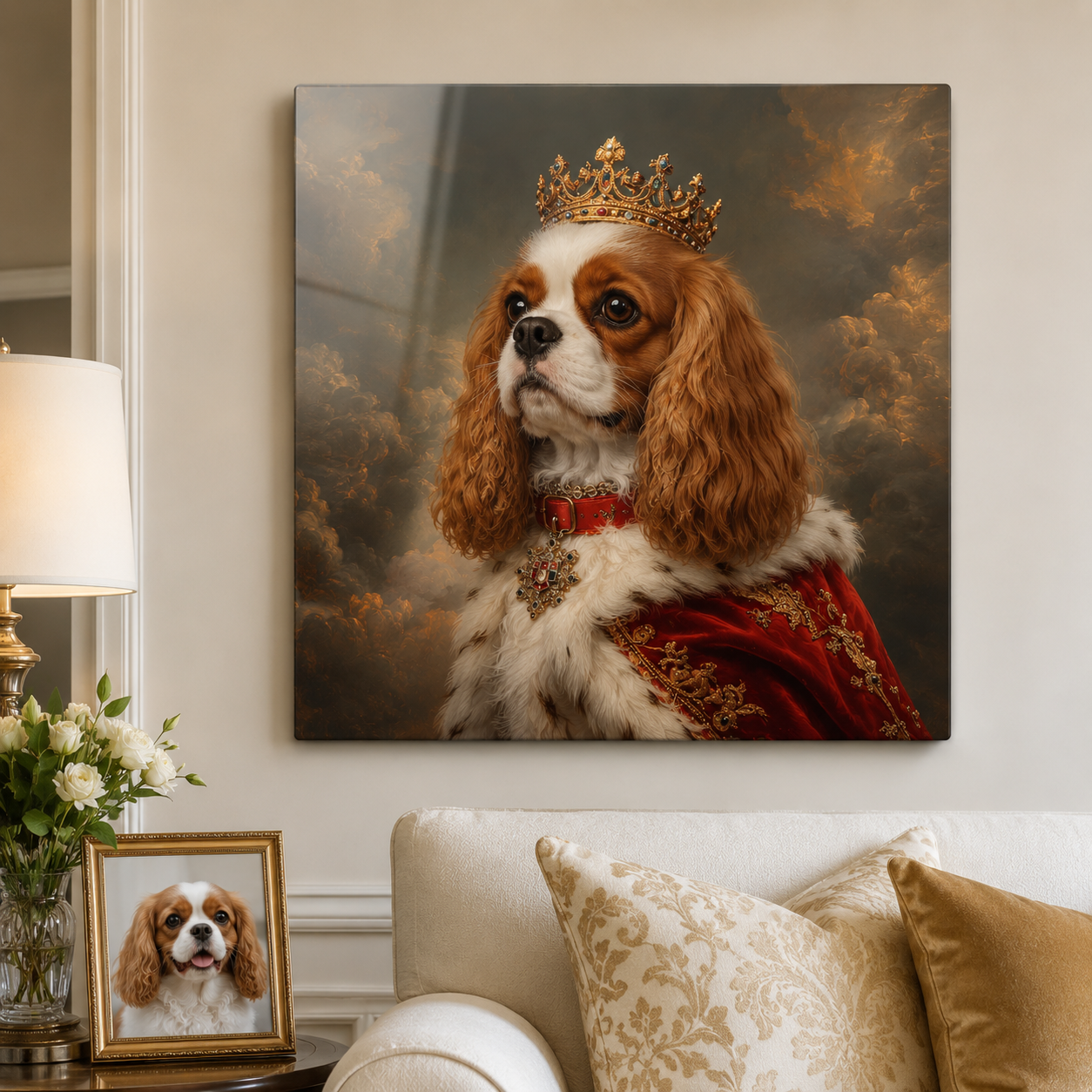 Custom Photo Dog Metal Wall Art Print – Personalized Pet Portrait Dog Gift THUC99