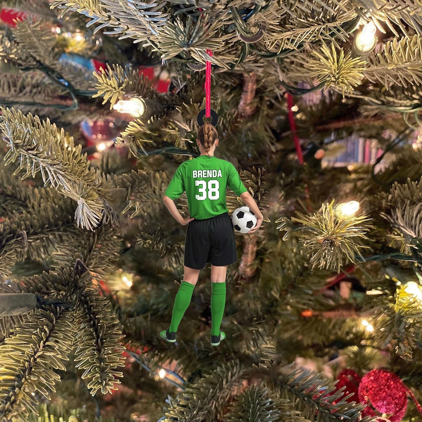 Custom Soccer Christmas Ornament Gift for Soccer Player Christmas Decor Tree Ornament  C12