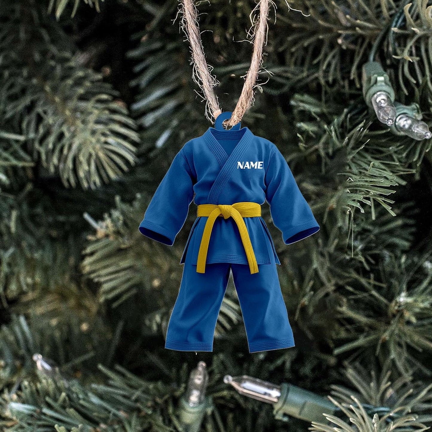 Custom Karate Christmas Ornament – Taekwondo & Jiu Jitsu Gift Krt18