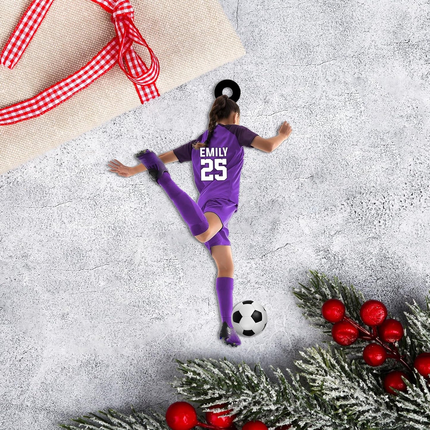 Custom Soccer Christmas Ornament Gift for Soccer Player Christmas Decor Tree Ornament  C10