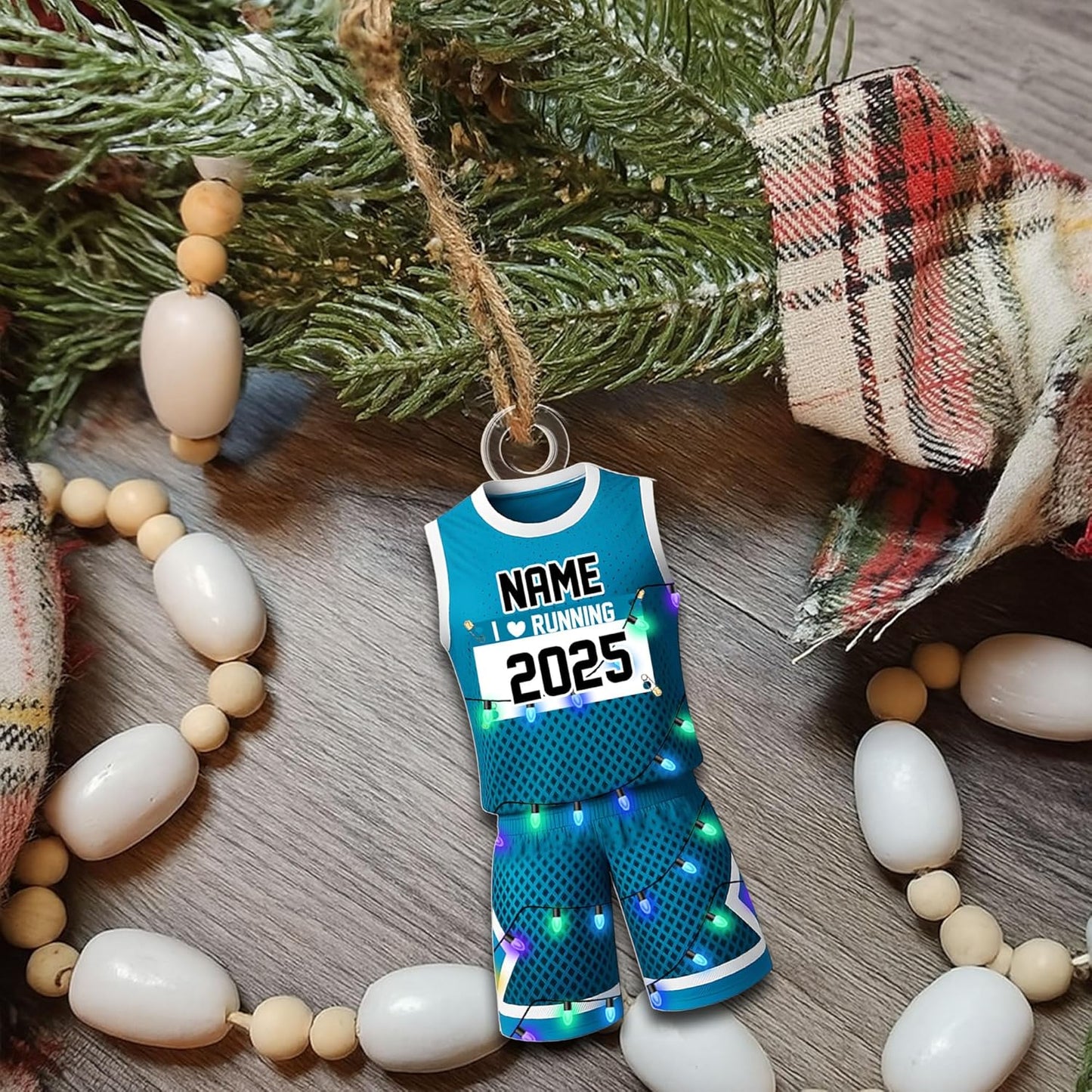 Custom Name Marathon Ornament – Personalized Acrylic Running Gift, Unique Sport Holiday Keepsake TM13