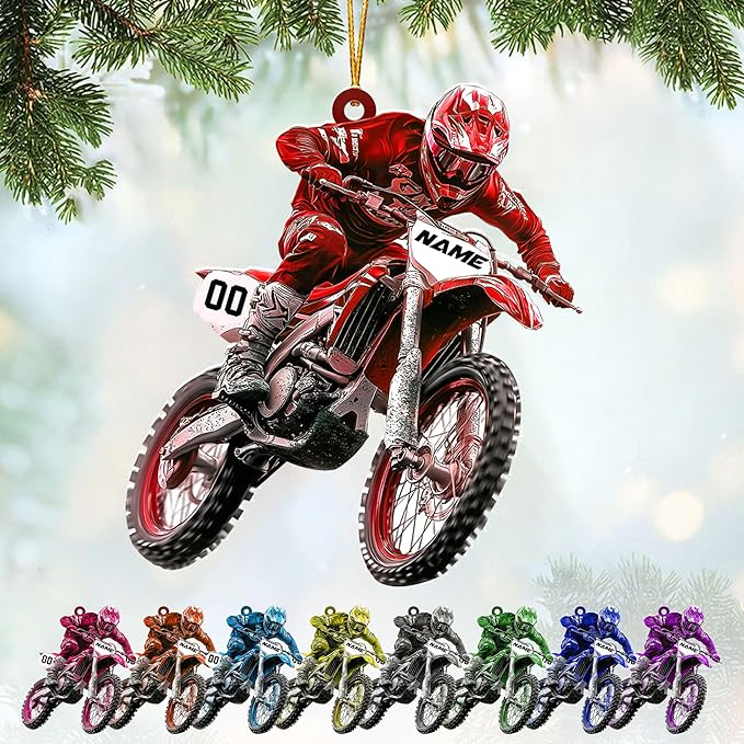 Personalized Dirt Bike Christmas Ornaments 2025 Custom Motocross Ornament Dirt bike Christmas Ornament NO3