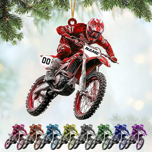 Personalized Dirt Bike Christmas Ornaments 2025 Custom Motocross Ornament Dirt bike Christmas Ornament NO3