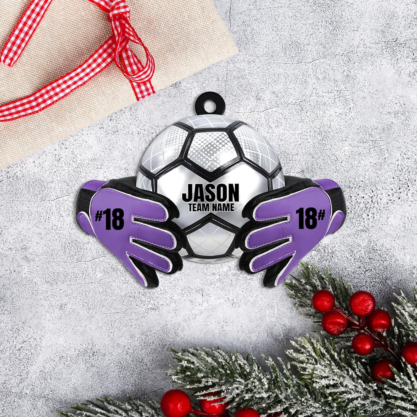 Custom Soccer Christmas Ornament Gift for Soccer Player Christmas Decor Tree C15