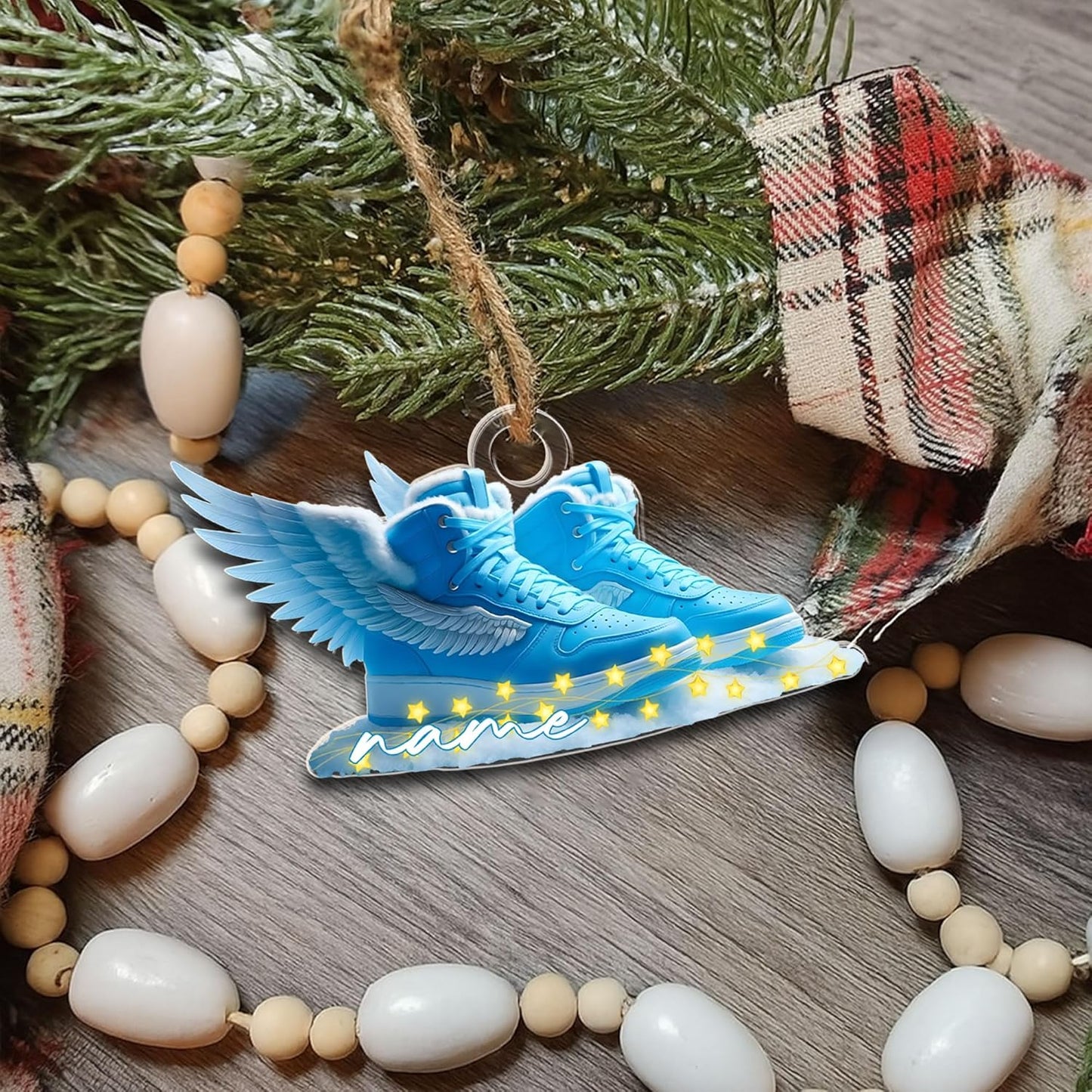 Personalized Running Ornament – Custom Marathon Acrylic Ornament, Runner Christmas Gift, Race Finisher Decoration TM4