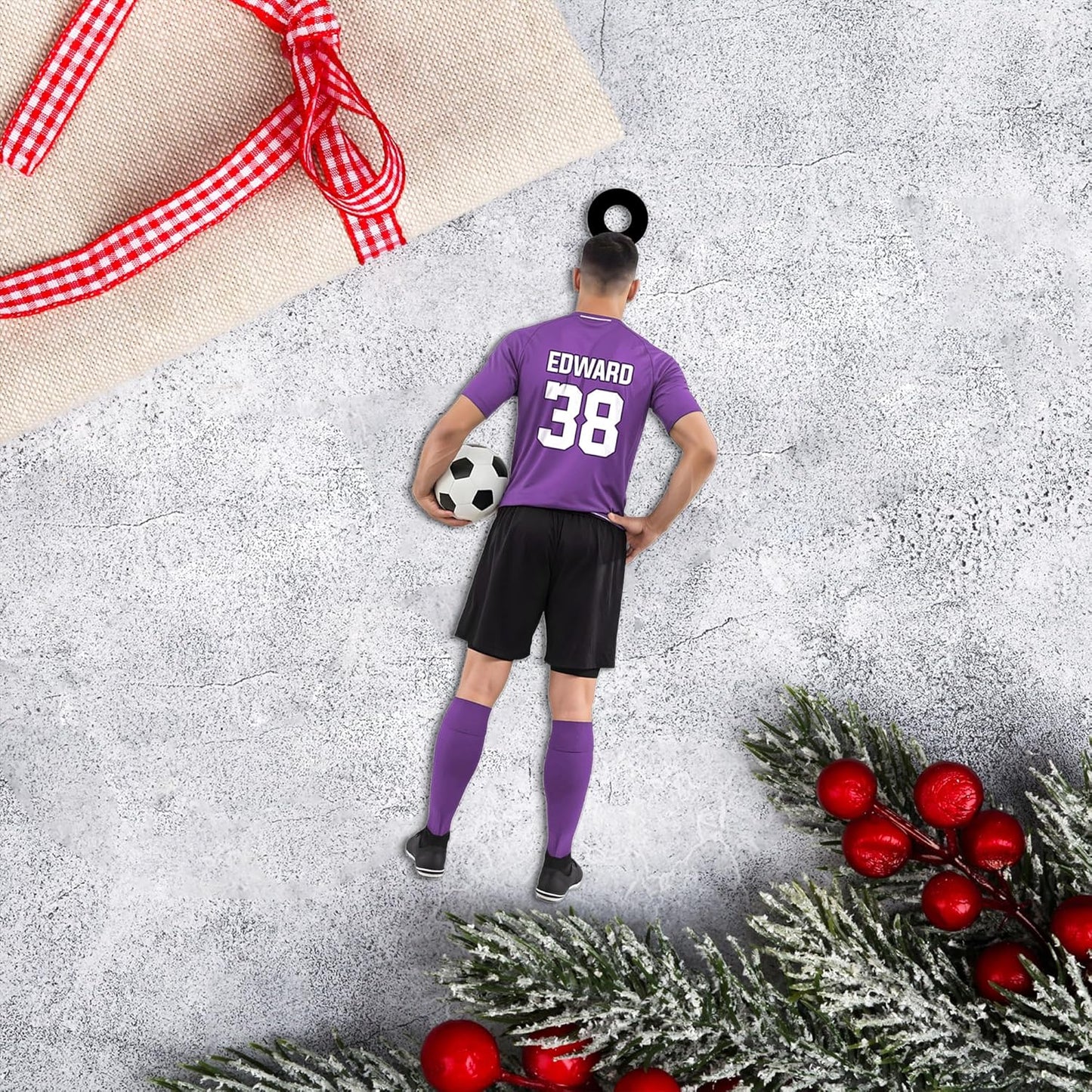 Custom Soccer Christmas Ornament Gift for Soccer Player Christmas Decor Tree Ornament  C11