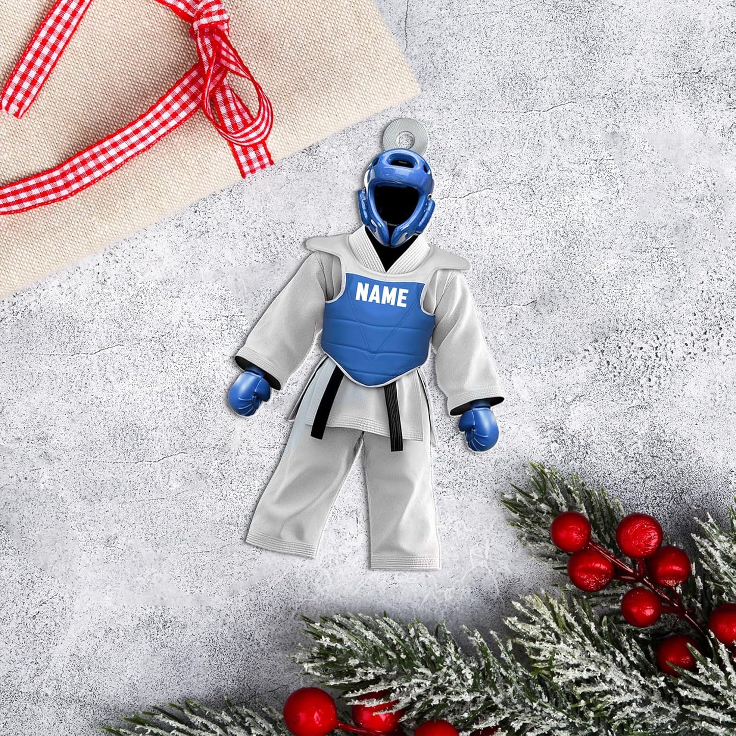 Custom Karate Christmas Ornament – Taekwondo & Jiu Jitsu Gift Krt17
