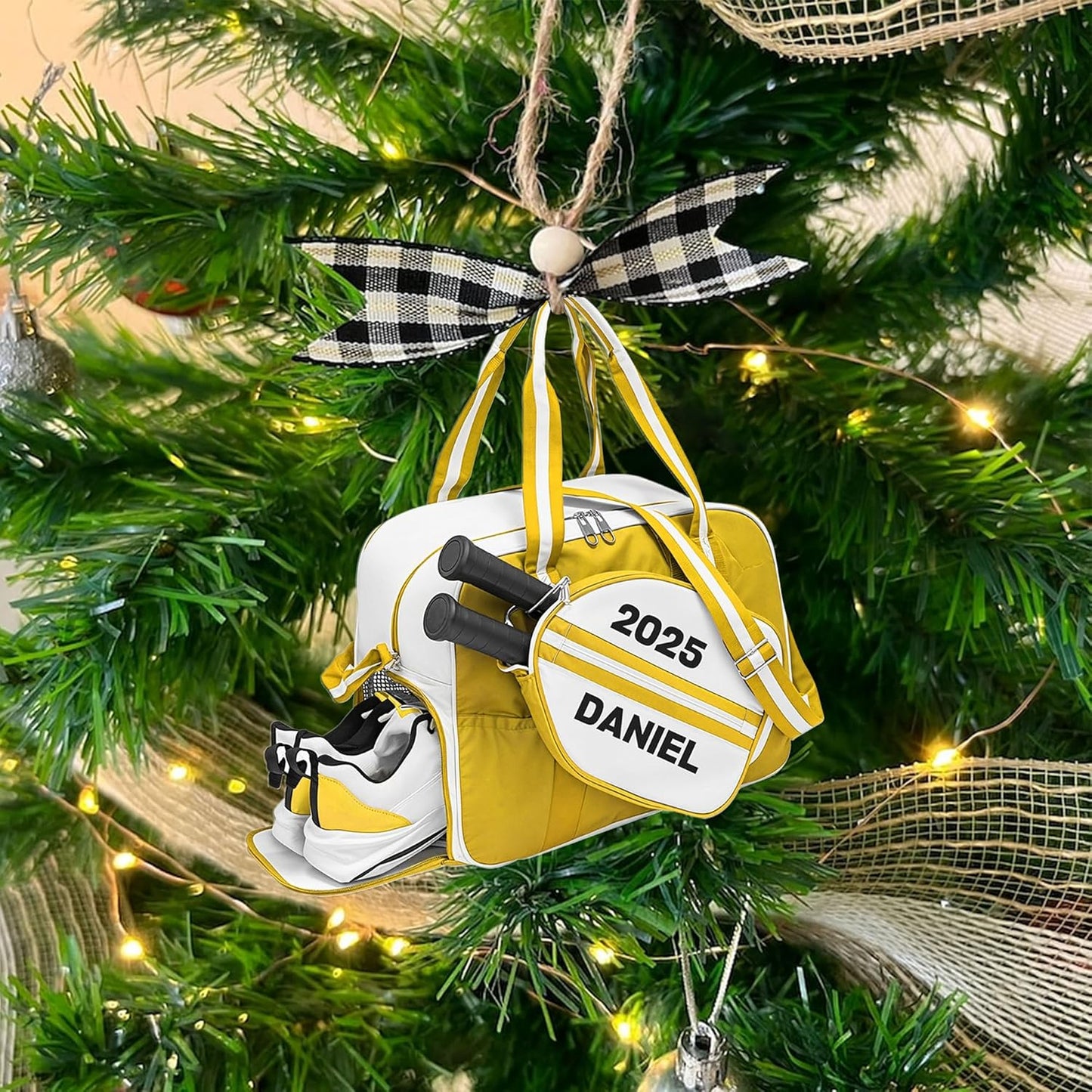 Custom Name Pickleball Bag Ornament – Pickleball Christmas Ornament 2