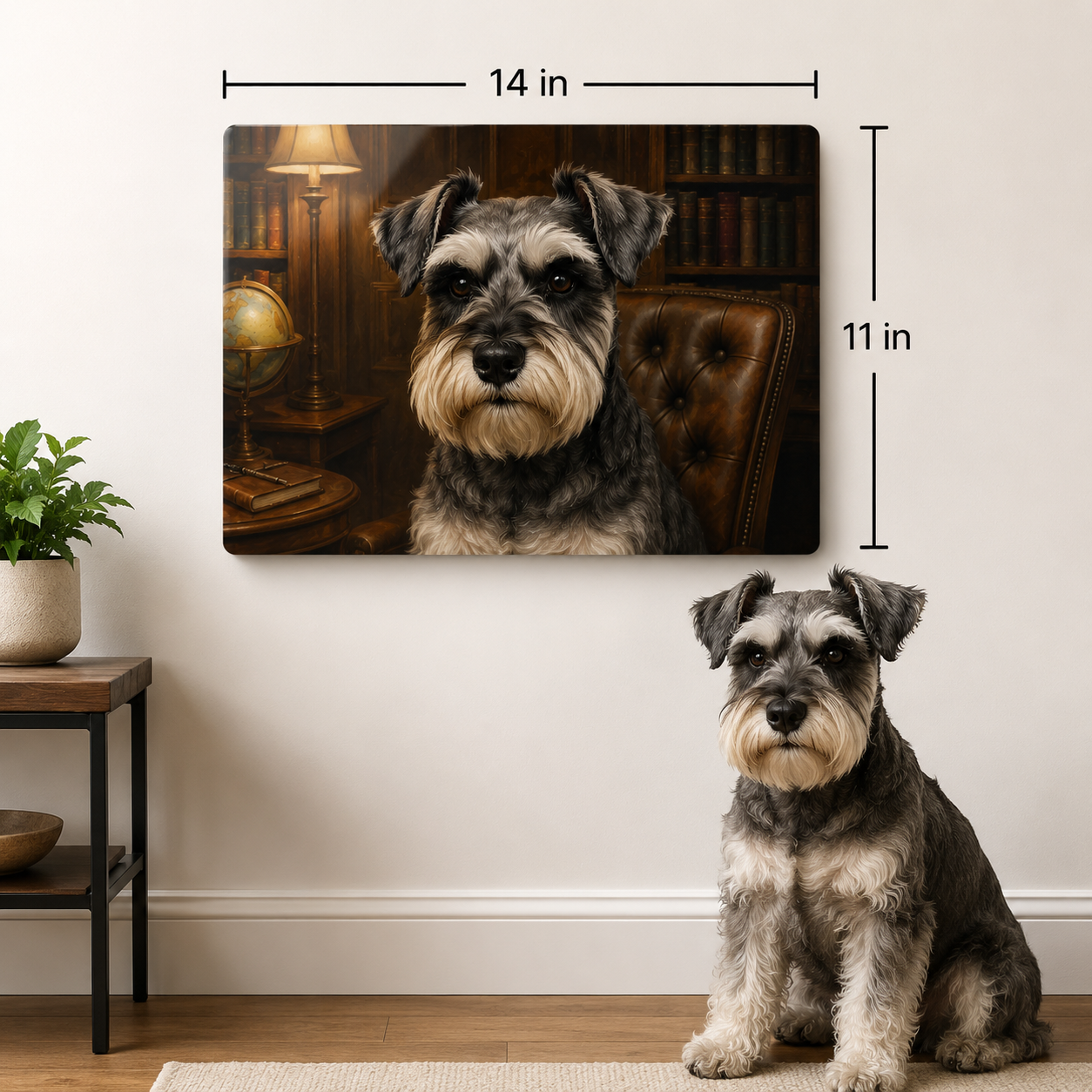 Custom Dog Portrait Metal Wall Art – Personalized Photo Pet Print Gift For Pet Lover THUC99