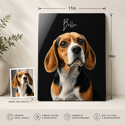 Personalized Dog Metal Wall Art – Custom Pet Portrait From Photo Gift For Dog Mom THUC99